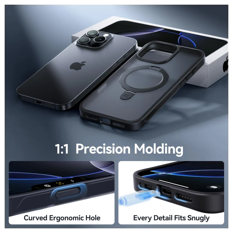 CASEKOO Magnetic Case For Apple iPhone 16 Pro Max - Black