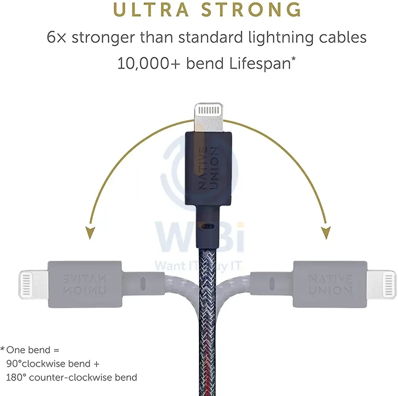 Native Union Belt Cable USB-C to Lightning 1.2M - Indigo
