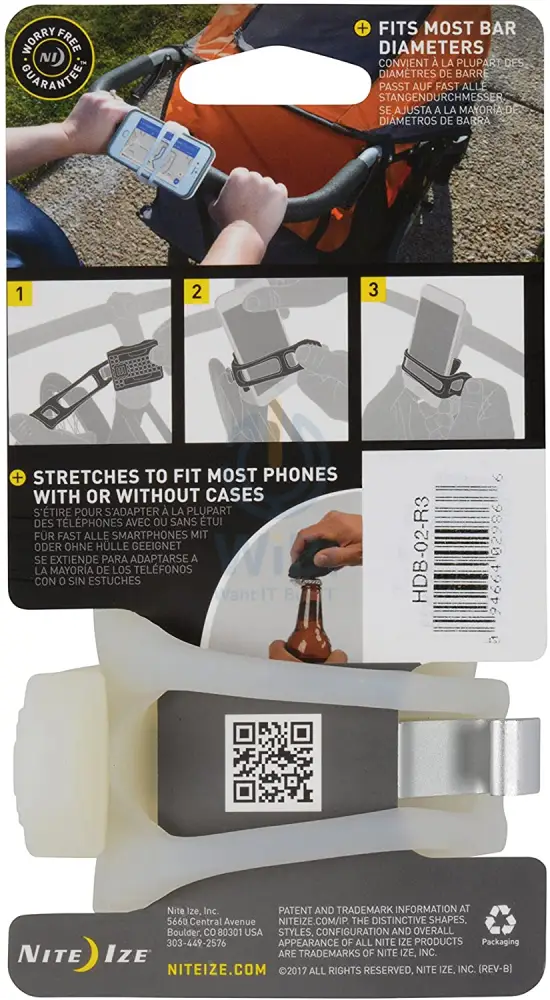 NiteIze HandleBand® Universal Smartphone Bar Bike Mount - Clear
