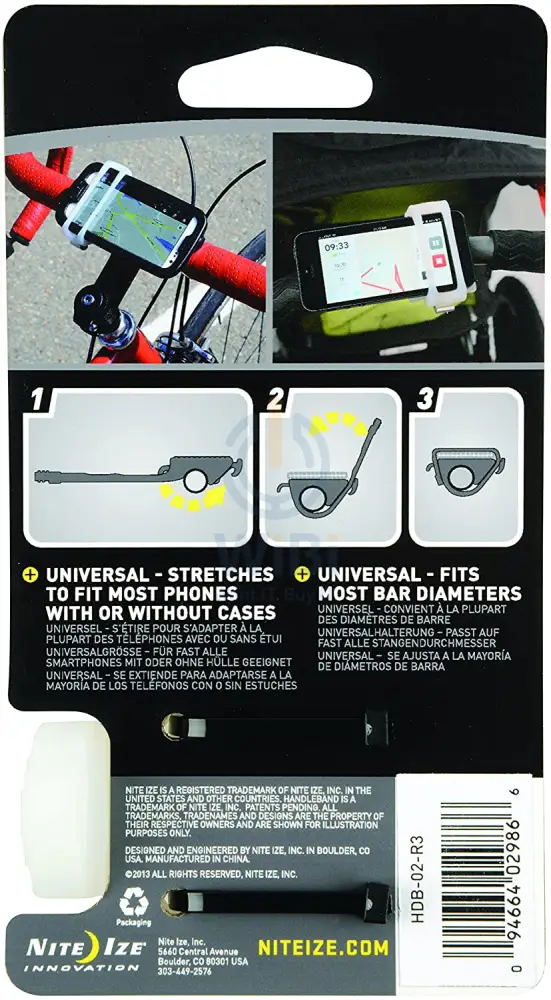 NiteIze HandleBand® Universal Smartphone Bar Bike Mount - Clear