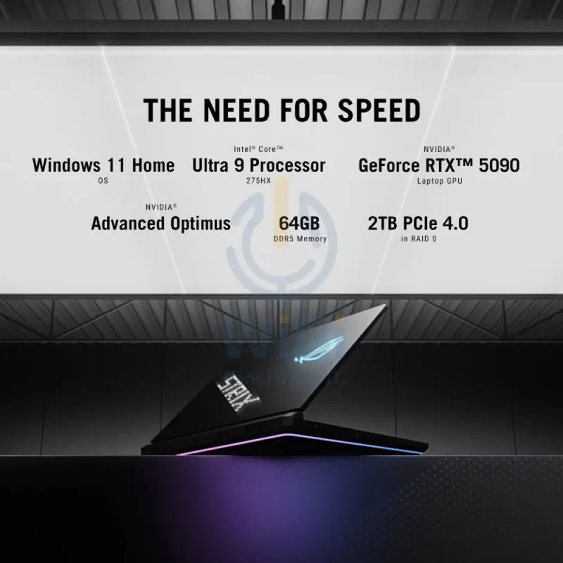 ASUS ROG Strix - 16" 2.5K WQXGA / RTX 5090 24GB VGA / Ultra 9 / 64GB / 2TB SSD / Black