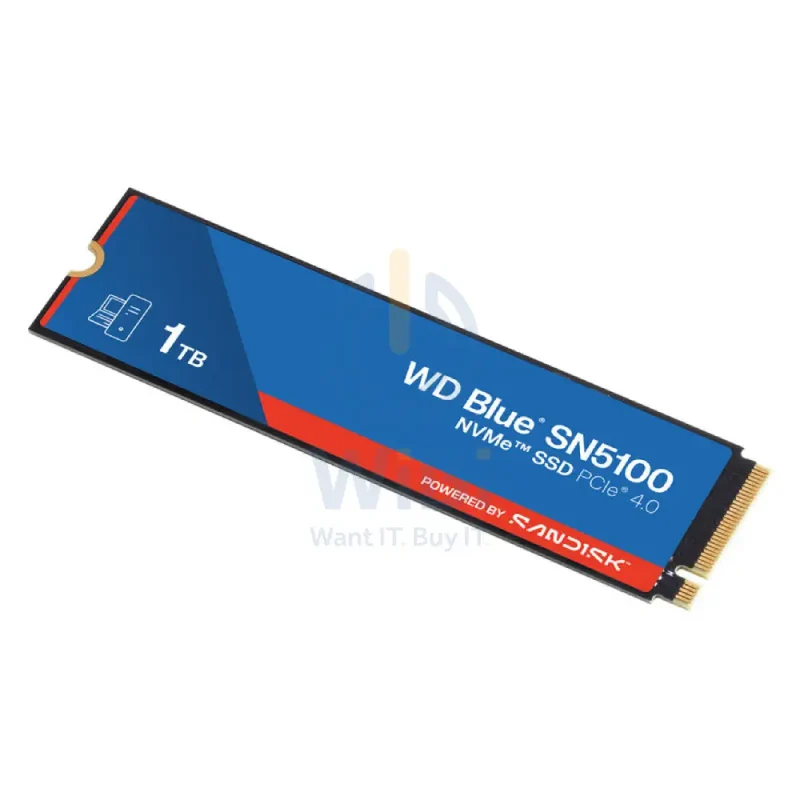 قرص حالة صلبة دبليو دي بلو SN5100، NVMe، بسعة 1 تيرابايت، بسرعة تصل إلى 7100 ميجابايت/ثانية، M.2 2280، PCIe الجيل الرابع x4