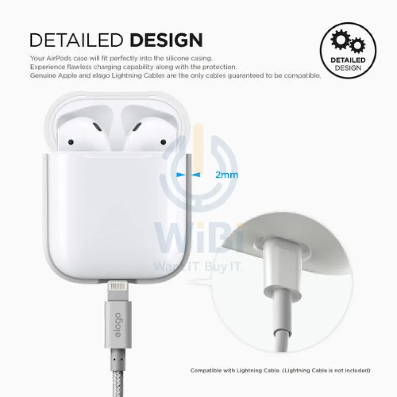 Elago AirPods 1&2 Silicone Case - Nightglow Blue