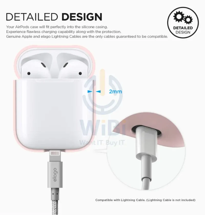 Elago AirPods 1&2 Silicone Case - Lovely pink