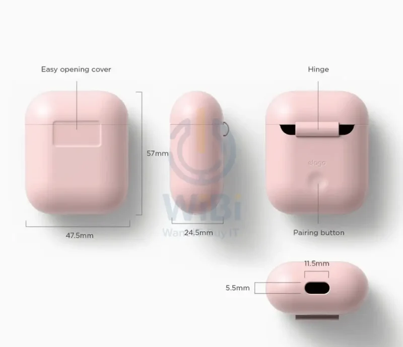 Elago AirPods 1&2 Silicone Case - Lovely pink