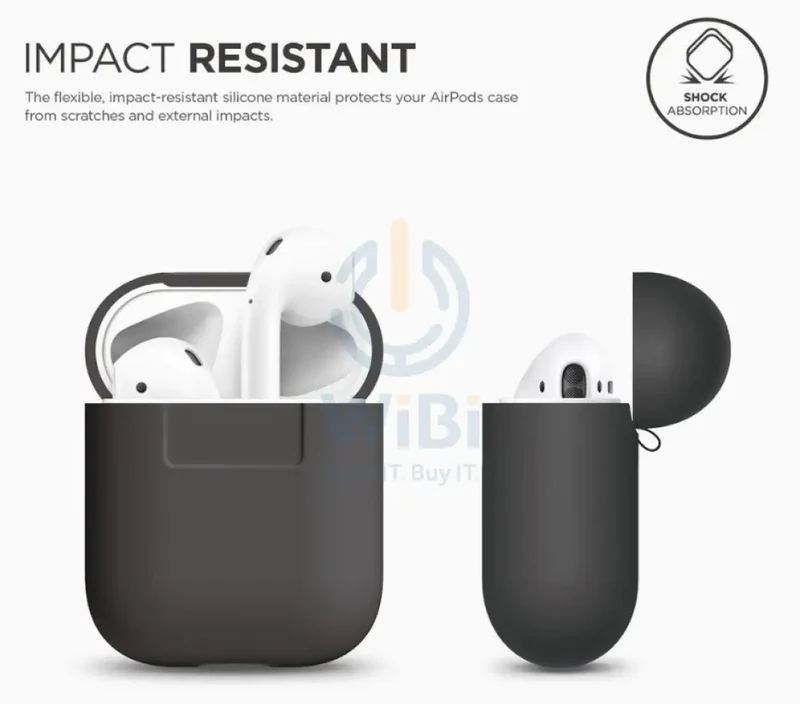Elago AirPods 1&2 Silicone Case - Dark Gray