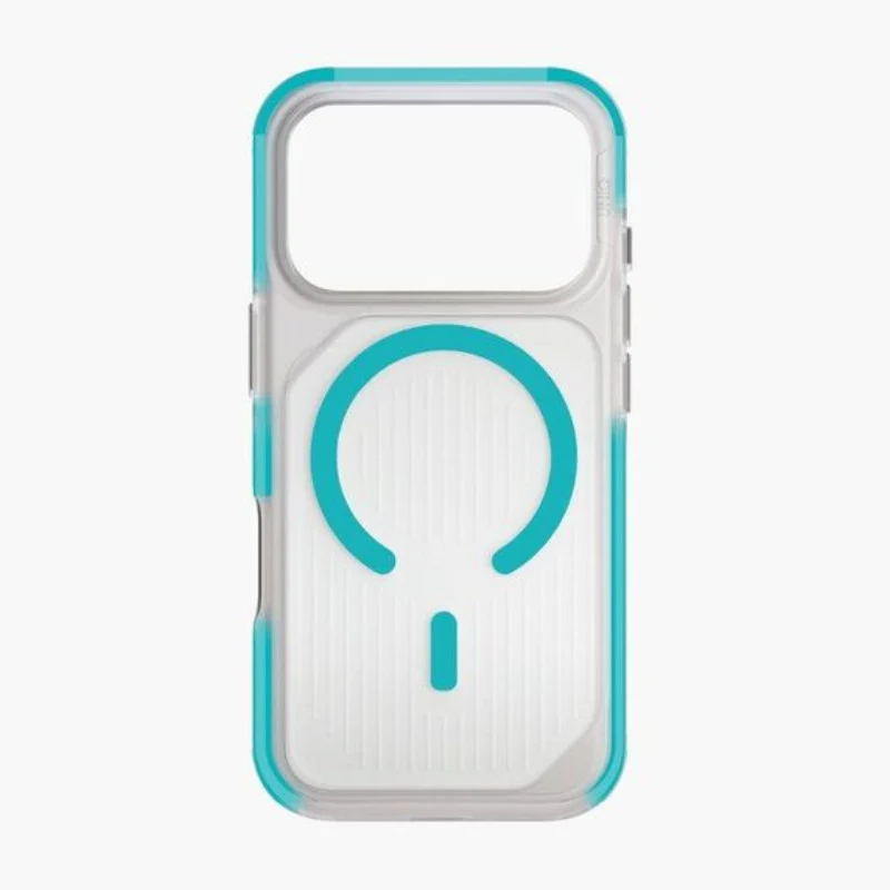 Uniq Hybrid Combat Active Magclick Charging Case For Apple iPhone 17 Pro - Frost Clear/Turquoise