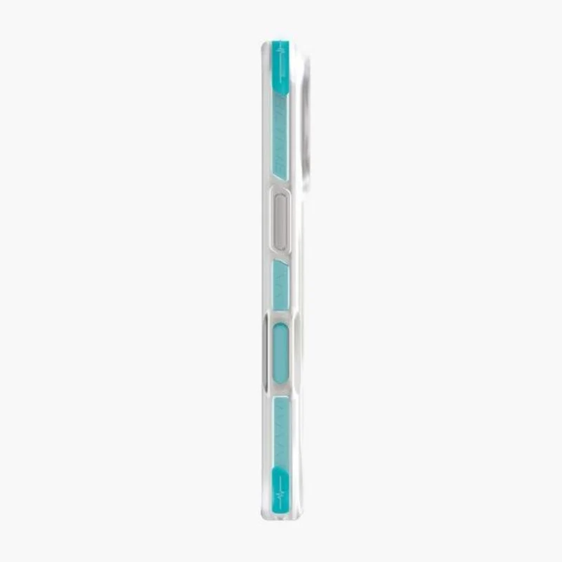 Uniq Hybrid Combat Active Magclick Charging Case For Apple iPhone 17 Pro - Frost Clear/Turquoise