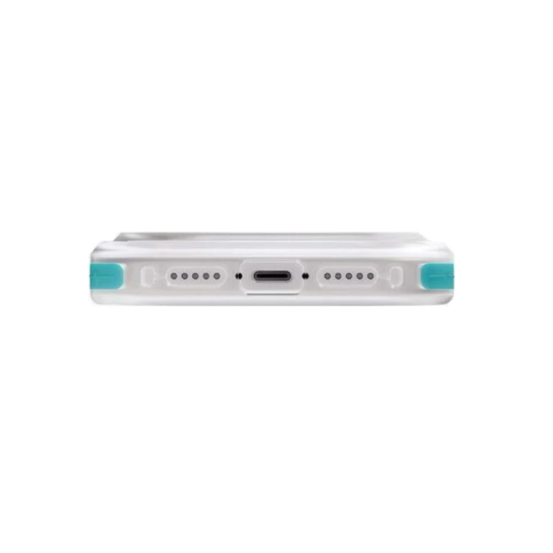 Uniq Hybrid Combat Active Magclick Charging Case For Apple iPhone 17 Pro - Frost Clear/Turquoise