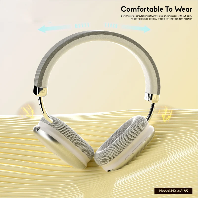 MOXOM MX-WL85 Wireless Headphone - Bluetooth / USB-C / White