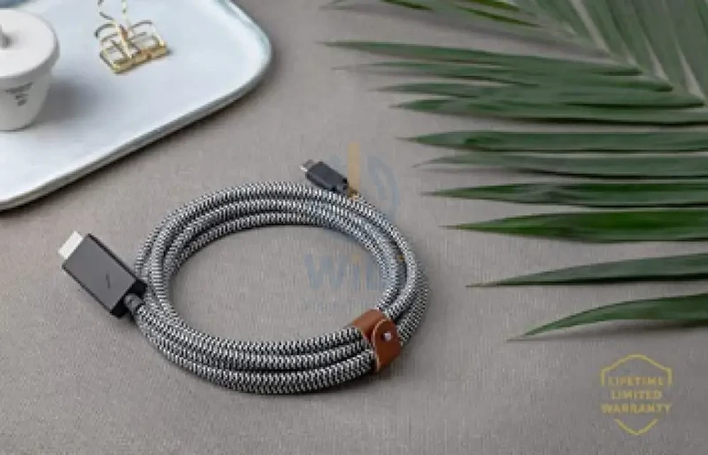 Native Union Belt HDMI Cable - USB-C To HDMI - Zebra