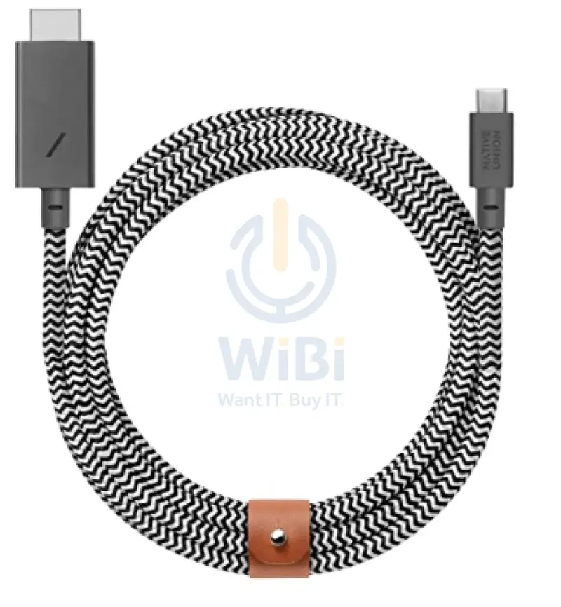 Native Union Belt HDMI Cable - USB-C To HDMI - Zebra
