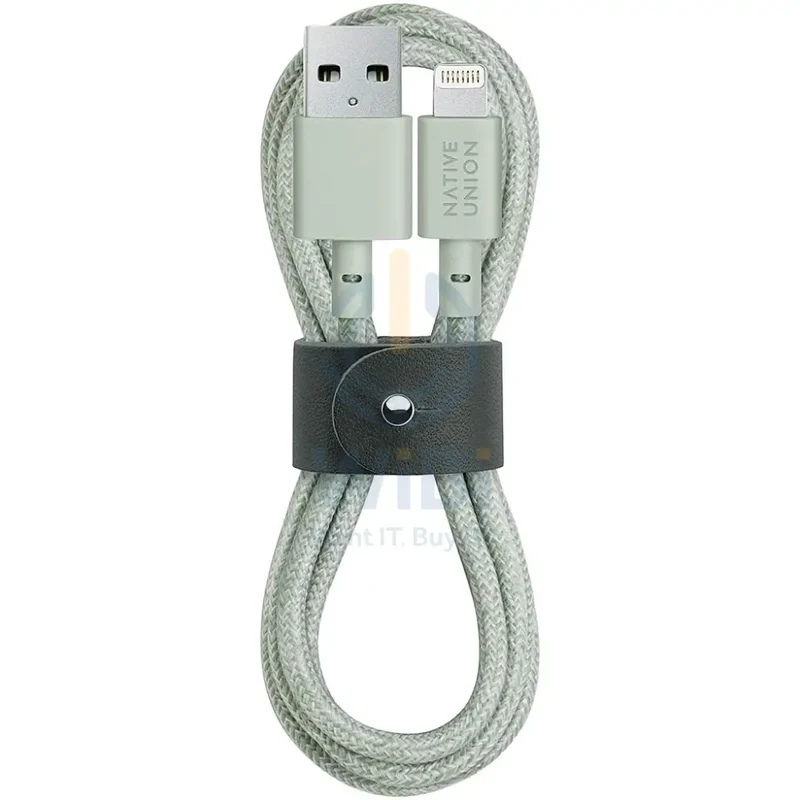 كابل نيتيف يونيون بيلت - من USB-A إلى لايتنينج 1.2 متر - أخضر مريمي