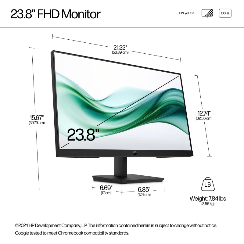HP Series 3 Pro 324pv Monitor - 23.8" FHD / Up to 100Hz / HDMI 1.4/VGA - Monitor