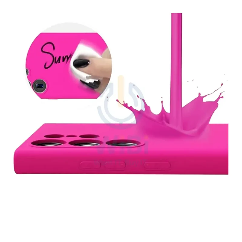 Oakxco Silicone Case - For Samsung Galaxy S25 Ultra / Hot Pink