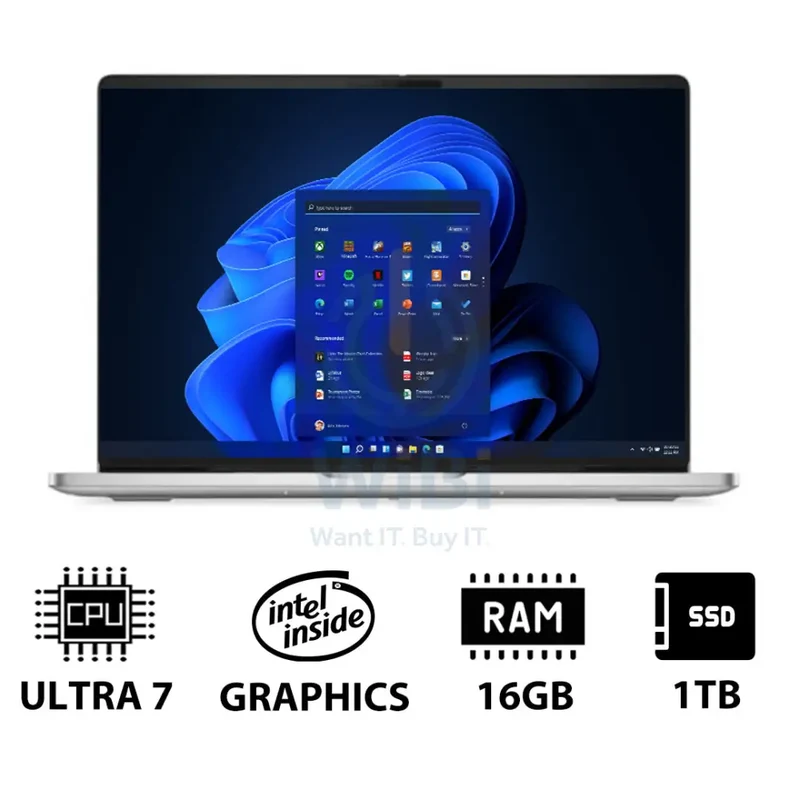 Dell Pro 16 PC16250 - 16" FHD+ Non-Touch / Ultra 7 255U / 16GB / 1TB (NVMe M.2 SSD) / Win 11 Pro / 3YW - Laptop