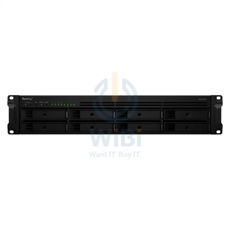 وحدة تخزين شبكية سينولوجي راك ستيشن RS1221RP+ - SATA / 8 فتحات / يو إس بي / LAN / eSATA / راك (2U)