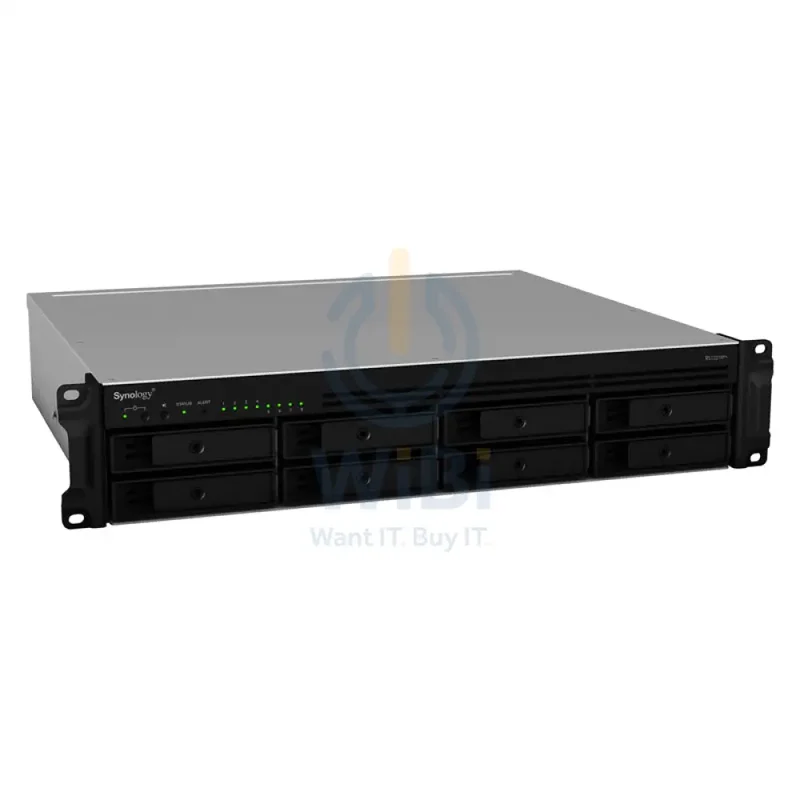 وحدة تخزين شبكية سينولوجي راك ستيشن RS1221RP+ - SATA / 8 فتحات / يو إس بي / LAN / eSATA / راك (2U)