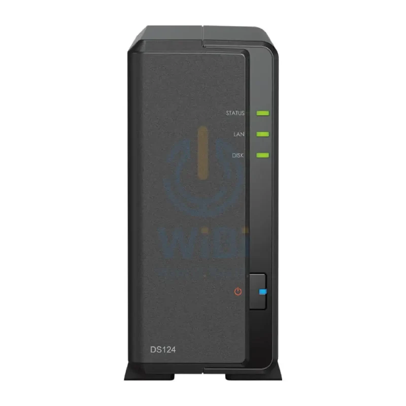 جهاز تخزين شبكي سينولوجي ديسك ستيشن DS124 - SATA / فتحة قرص واحدة / USB / LAN / مكتبي