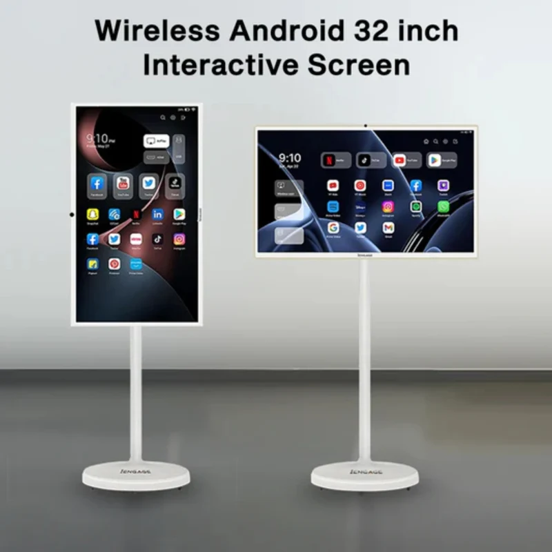 iENGAGE Wireless Android Touch Screen With Built-In Camera - 32" / 4K / 128GB / 8GB / Wi-Fi / USB-A / USB-C / HDMI / 3.5mm Audio Port