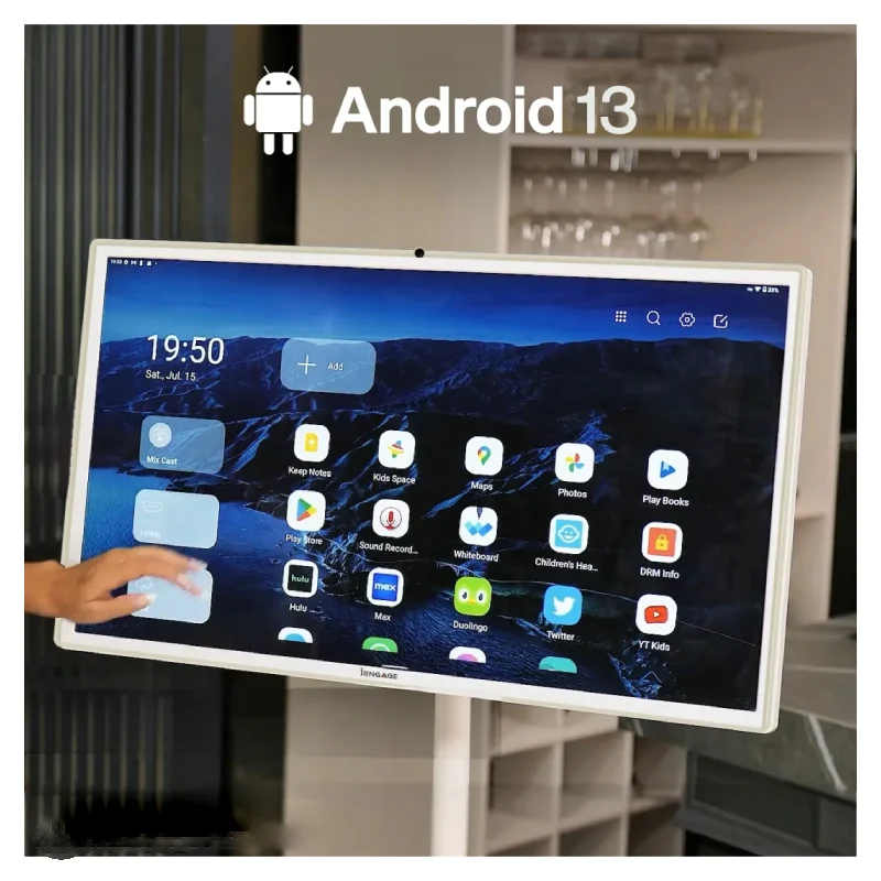 iENGAGE Wireless Android Touch Screen With Built-In Camera - 32" / 4K / 128GB / 8GB / Wi-Fi / USB-A / USB-C / HDMI / 3.5mm Audio Port