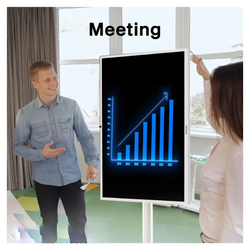 iENGAGE Wireless Android Touch Screen With Built-In Camera - 32" / 4K / 128GB / 8GB / Wi-Fi / USB-A / USB-C / HDMI / 3.5mm Audio Port