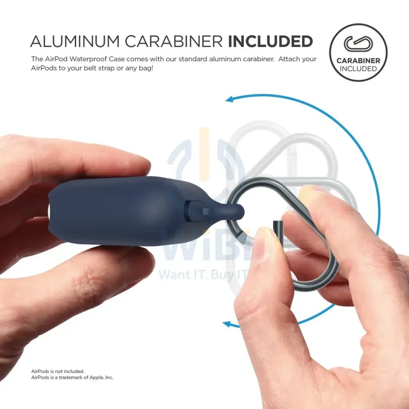 Elago AirPods 1 & 2 Waterproof Hang Case - Jean Indigo