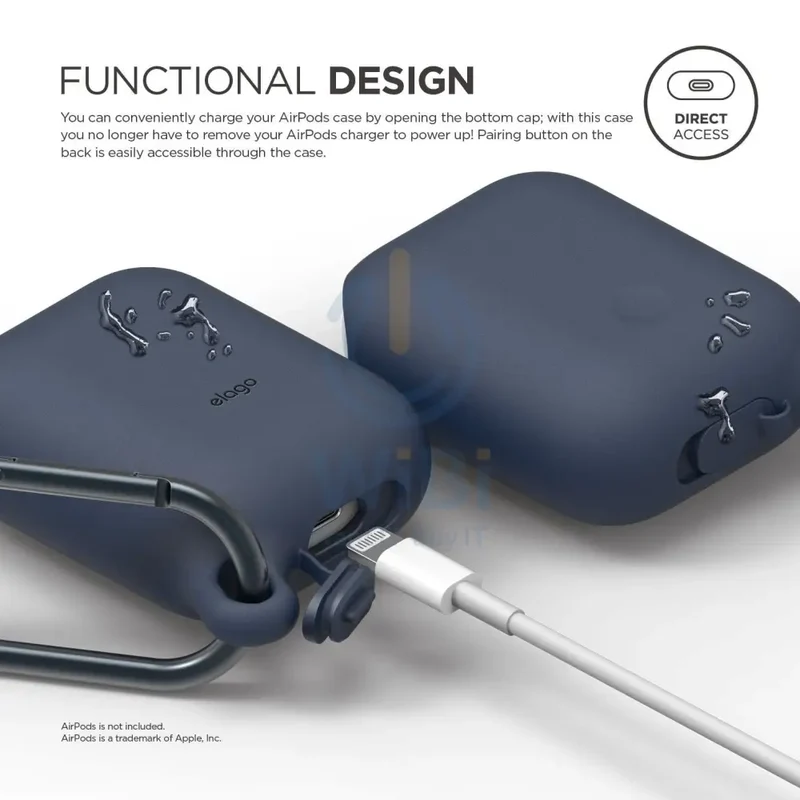 Elago AirPods 1 & 2 Waterproof Hang Case - Jean Indigo