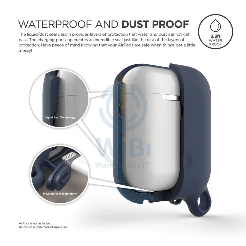 Elago AirPods 1 & 2 Waterproof Hang Case - Jean Indigo
