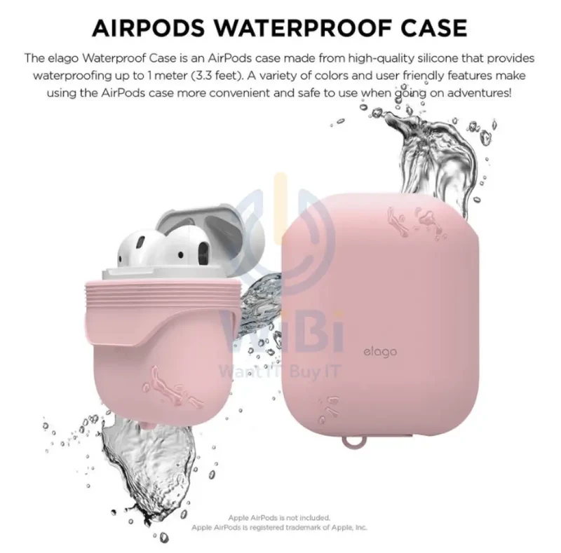 Elago AirPods 1 & 2 WaterProof Case - Lovely pink