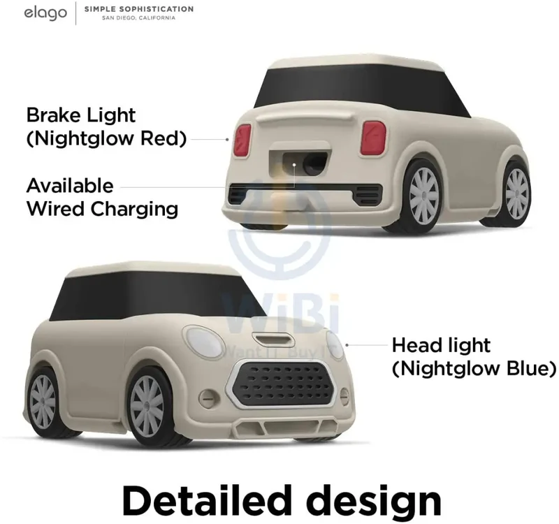 Elago AirPods 1 & 2 Mini Car Case - Classic White