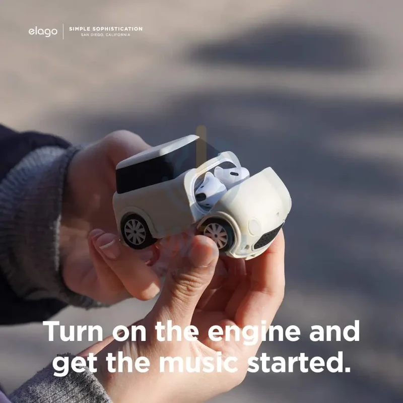 Elago AirPods 1 & 2 Mini Car Case - Classic White