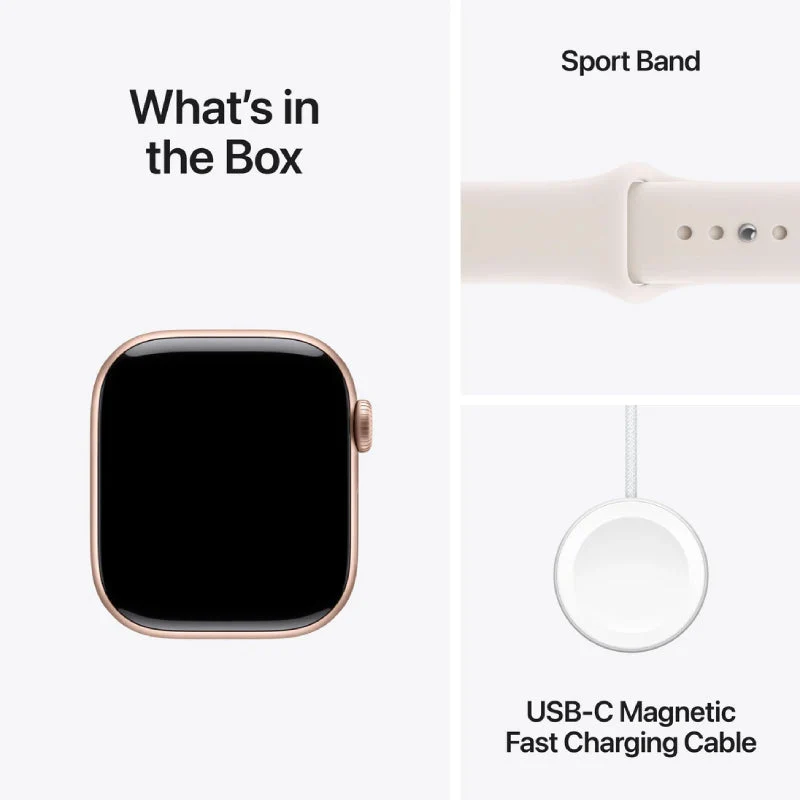 Apple Watch Series 11 - LTPO OLED / 64GB / 46mm / Bluetooth / Wi-Fi + Cellular / Small/Medium / Rose Gold Aluminum Case with Light Blush Sport Band