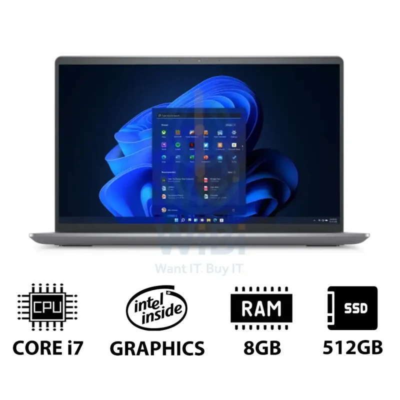 Dell Vostro 15 3530 - 15.6" FHD / i7 / 8GB / 512GB (NVMe M.2 SSD) / Win 11 Pro / 1YW / Arabic/English Keys - Laptop