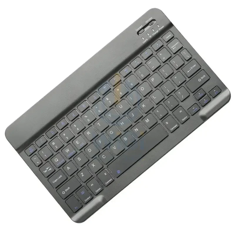 Ultra-Slim Rechargeable Wireless Portable Keyboard for iPad - Black / English/Arabic