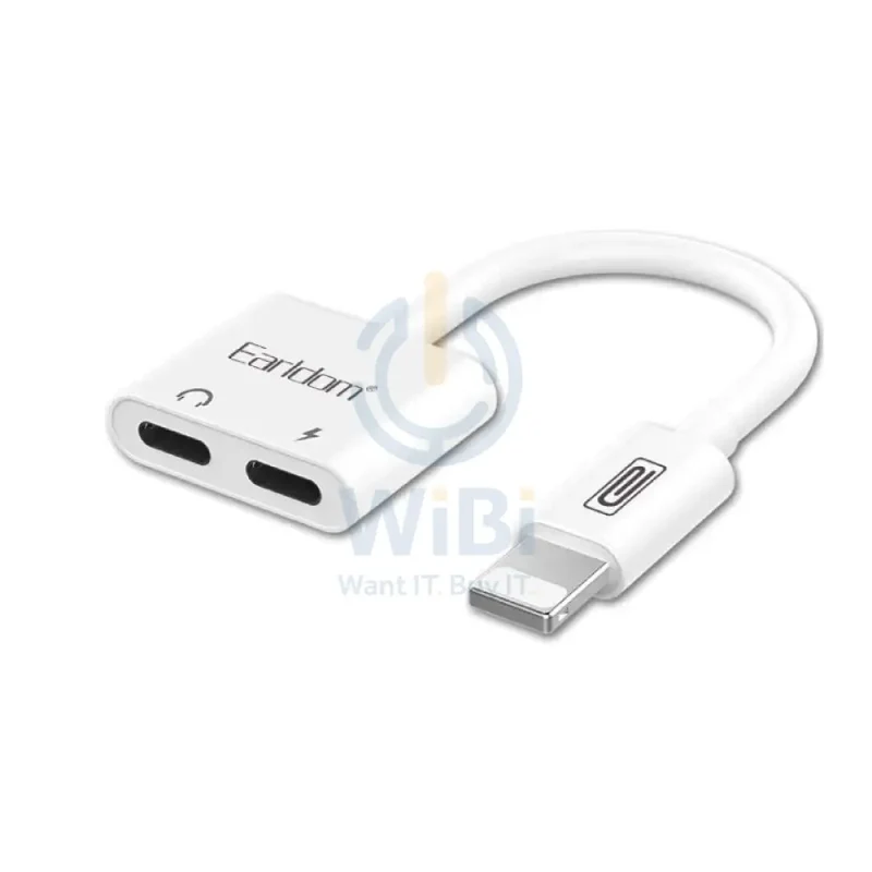 Earldom OT33 2-in-1 Lightning Adapter - White