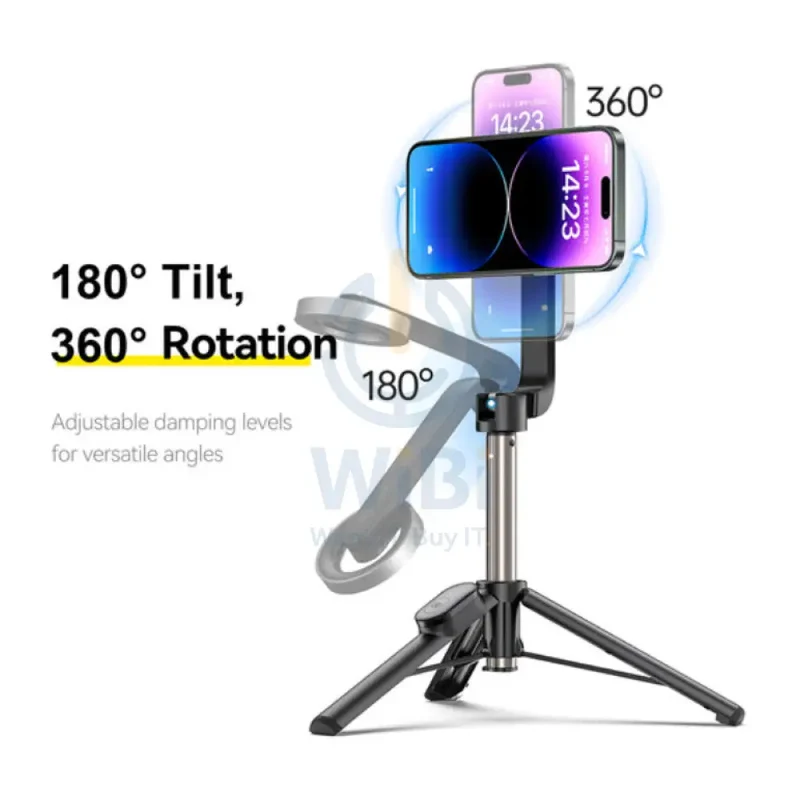 TELESIN Magnetic Bluetooth Selfie Stick - Black