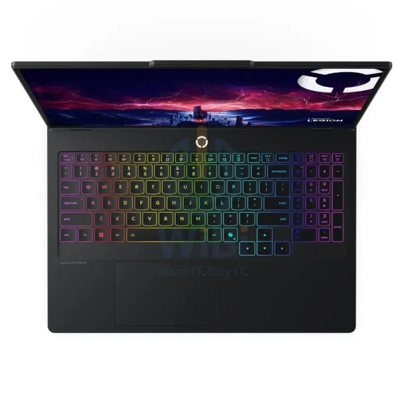 Lenovo Legion Pro 5 Gen 10 AI Gaming PC - 16" WQXGA (2560x1600) IPS / AMD Ryzen 9 8945HX / 32GB / 1TB (NVMe M.2 SSD) / NVIDIA RTX 5060 8GB GDDR7 2497MHz, TGP 115W, 572 AI TOPS / Win 11 Pro / 1YW / Arabic/English / Eclipse Black - Laptop