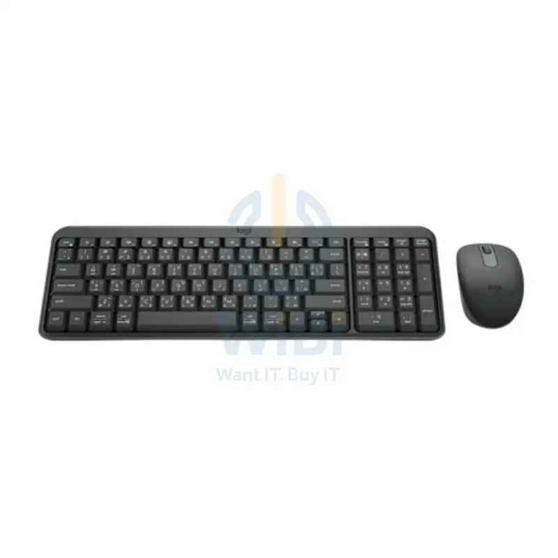 طقم لوحة مفاتيح وماوس لوجيتك MK250 مدمج بتقنية بلوتوث - لاسلكي / عربي وإنجليزي / أسود