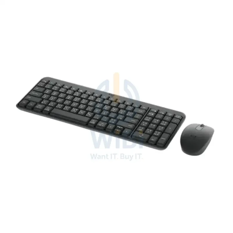 طقم لوحة مفاتيح وماوس لوجيتك MK250 مدمج بتقنية بلوتوث - لاسلكي / عربي وإنجليزي / أسود
