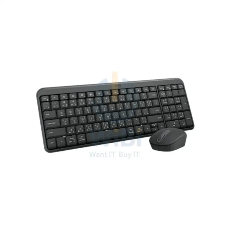 طقم لوحة مفاتيح وماوس لوجيتك MK250 مدمج بتقنية بلوتوث - لاسلكي / عربي وإنجليزي / أسود