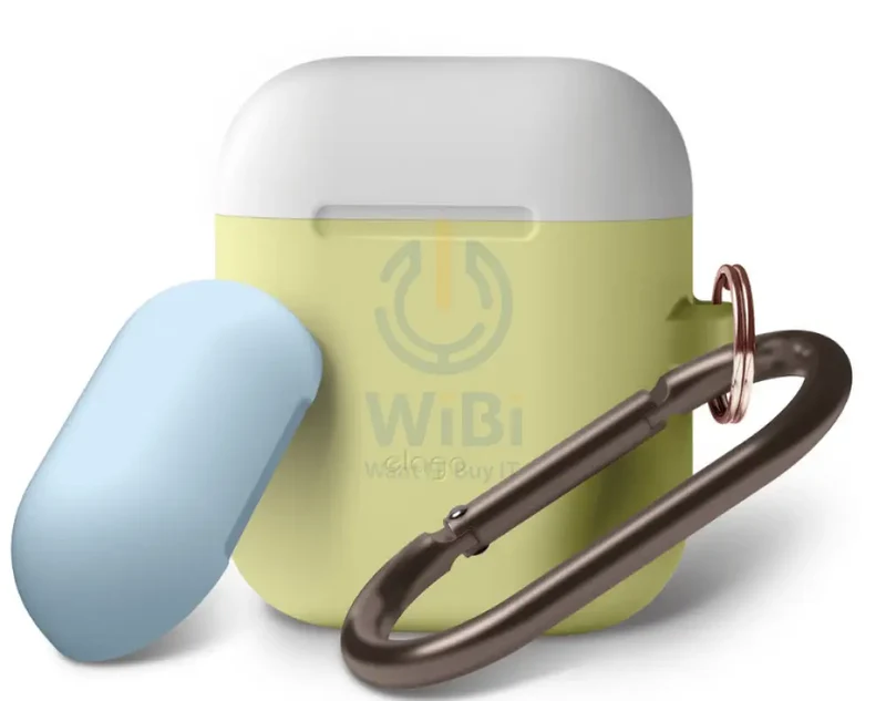 Elago AirPods 1 & 2 Duo Hang Case - Yellow / White Pastel Blue
