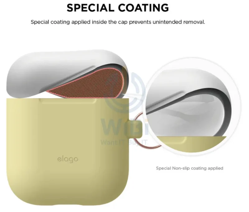 Elago AirPods 1 & 2 Duo Hang Case - Yellow / White Pastel Blue
