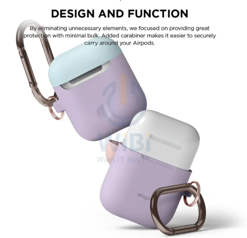 Elago AirPods 1 & 2 Duo Hang Case - Lavender / Pink Pastel Blue
