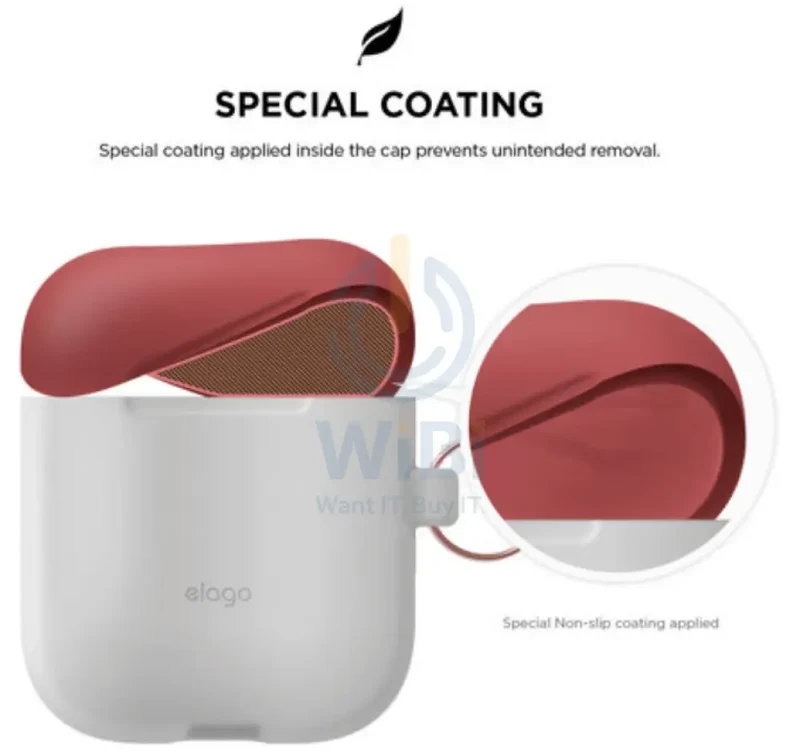 Elago AirPods 1 & 2 Duo Hang Case - Night Glow / Italian Rose Coral Blue