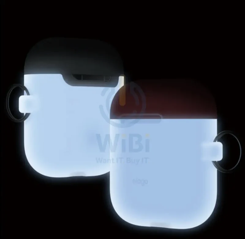 Elago AirPods 1 & 2 Duo Hang Case - Dark Brown / Pastel Blue Yellow