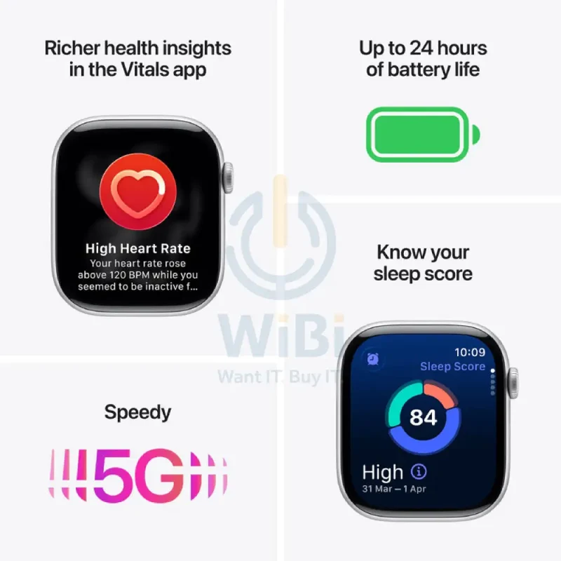 Apple Watch Series 11 - LTPO OLED / 64GB / 42mm / Bluetooth / Wi-Fi + Cellular / Medium/Large / Space Grey Aluminum Case With Black Sport Band