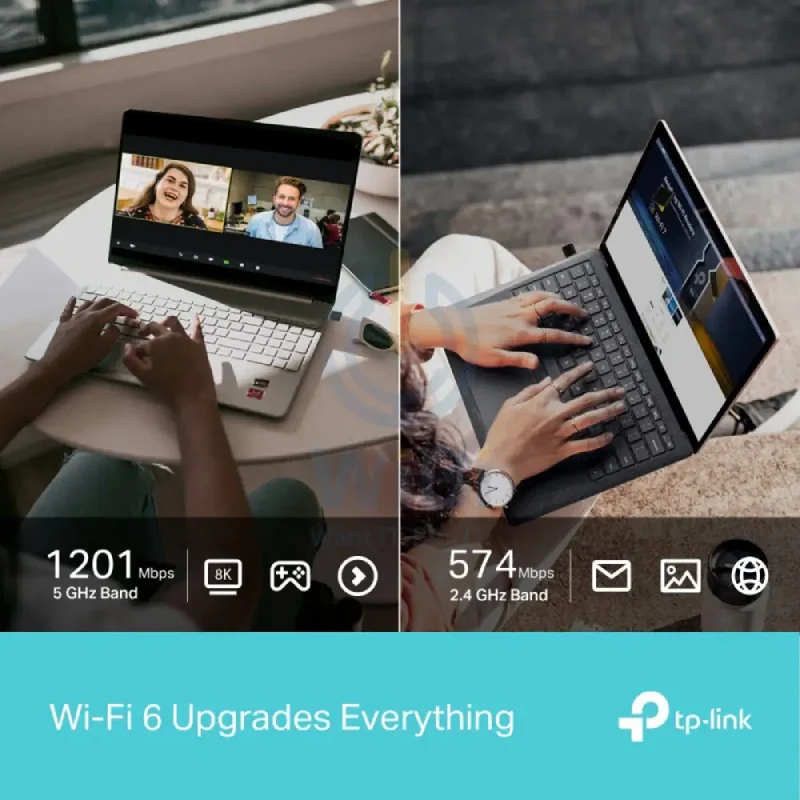 محول تي بي لينك آرتشر TX20U نانو AX1800 لاسلكي عبر USB بتقنية واي فاي 6