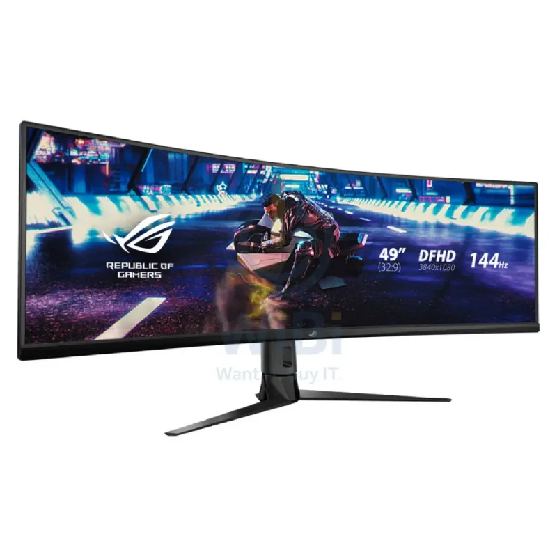 ASUS XG49VQ ROG Strix Ultra-Wide HDR Curved Monitor - 49" Double FHD Fast IPS / 1ms / 144Hz / USB-C / HDMI 2.0 / DP / Speakers / 3YW - Gaming Monitor