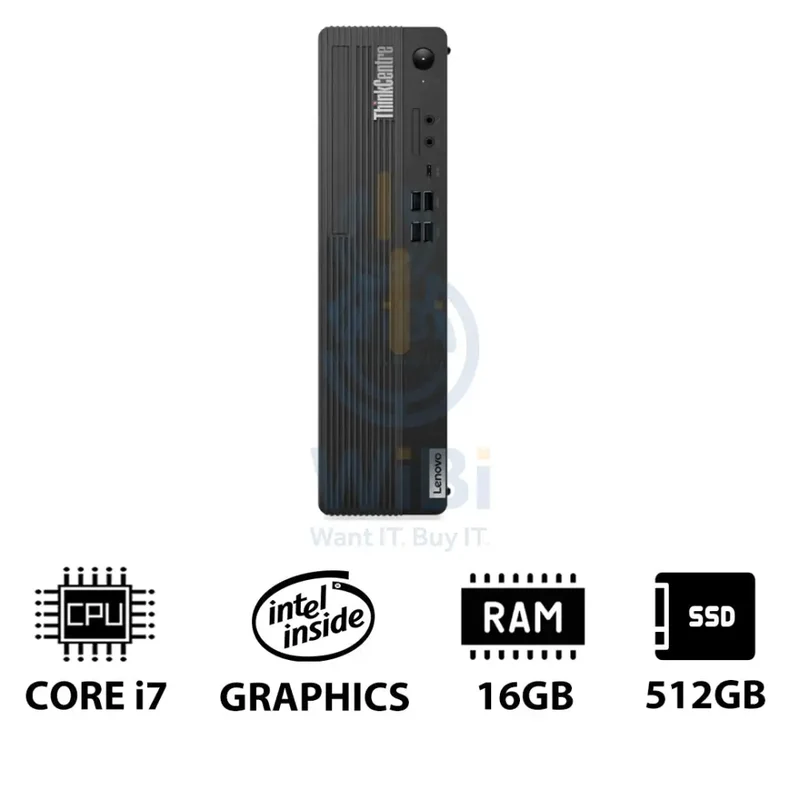 Lenovo ThinkCentre M90s Gen 5 SFF - i7 / vPro / 16GB / 512GB (NVMe M.2 SSD) / Win 11 Pro / 1YW - Desktop